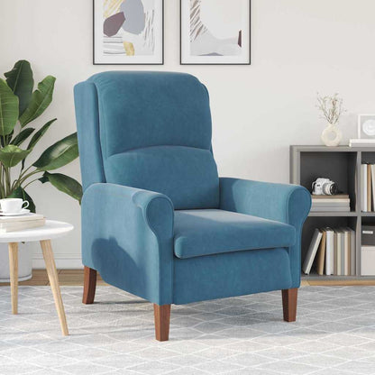 fåtölj Blå 76 x 94 x 102 cm Sammet