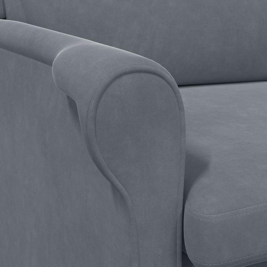 fåtölj Mörkgrå 76 x 94 x 102 cm Sammet