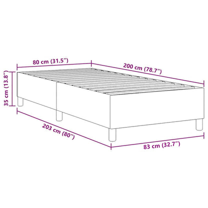 Plattform sängram Blå 80 x 200 cm tyg