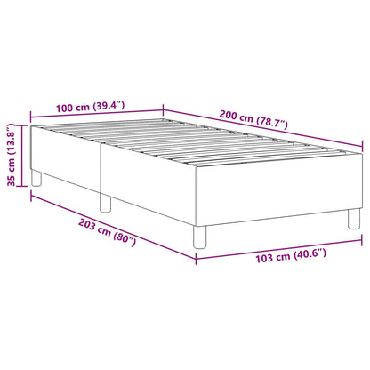 Plattform sängram Grågrön 100 x 200 cm tyg