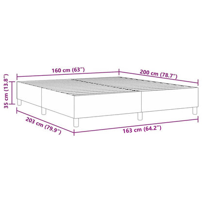 Plattform sängram Blå 160 x 200 cm tyg