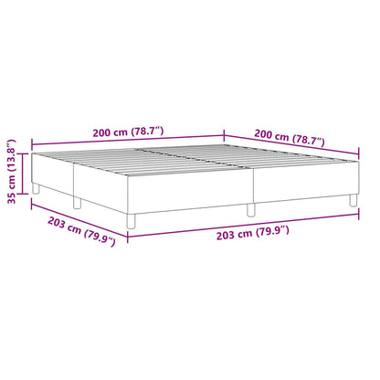 Plattform sängram Blå 200 x 200 cm tyg