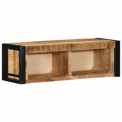 Tv-bänk 80x30x25 cm massivt grovt mangoträ