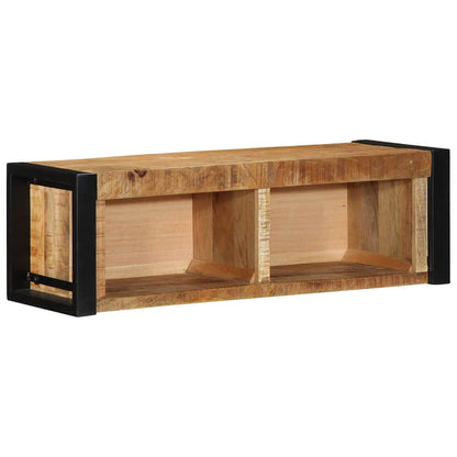 Tv-bänk 80x30x25 cm massivt grovt mangoträ