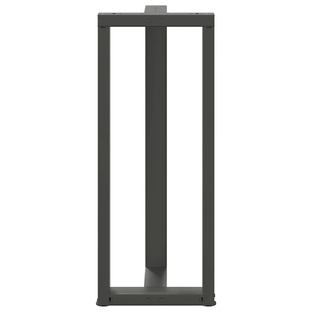 Barbordsben T-formad 2 st antracit 40x35x(100-101) cm stål