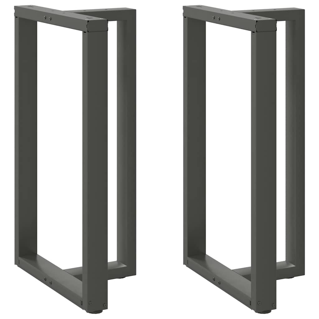 Barbordsben T-formad 2 st antracit 60x35x(100-101) cm stål