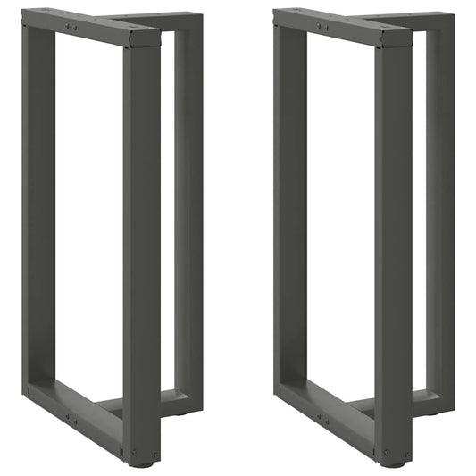 Barbordsben T-formad 2 st antracit 60x35x(100-101) cm stål