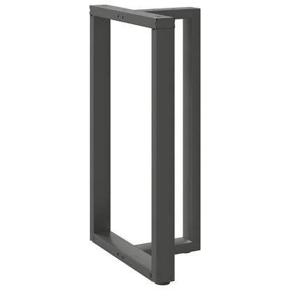 Barbordsben T-formad 2 st antracit 60x35x(100-101) cm stål