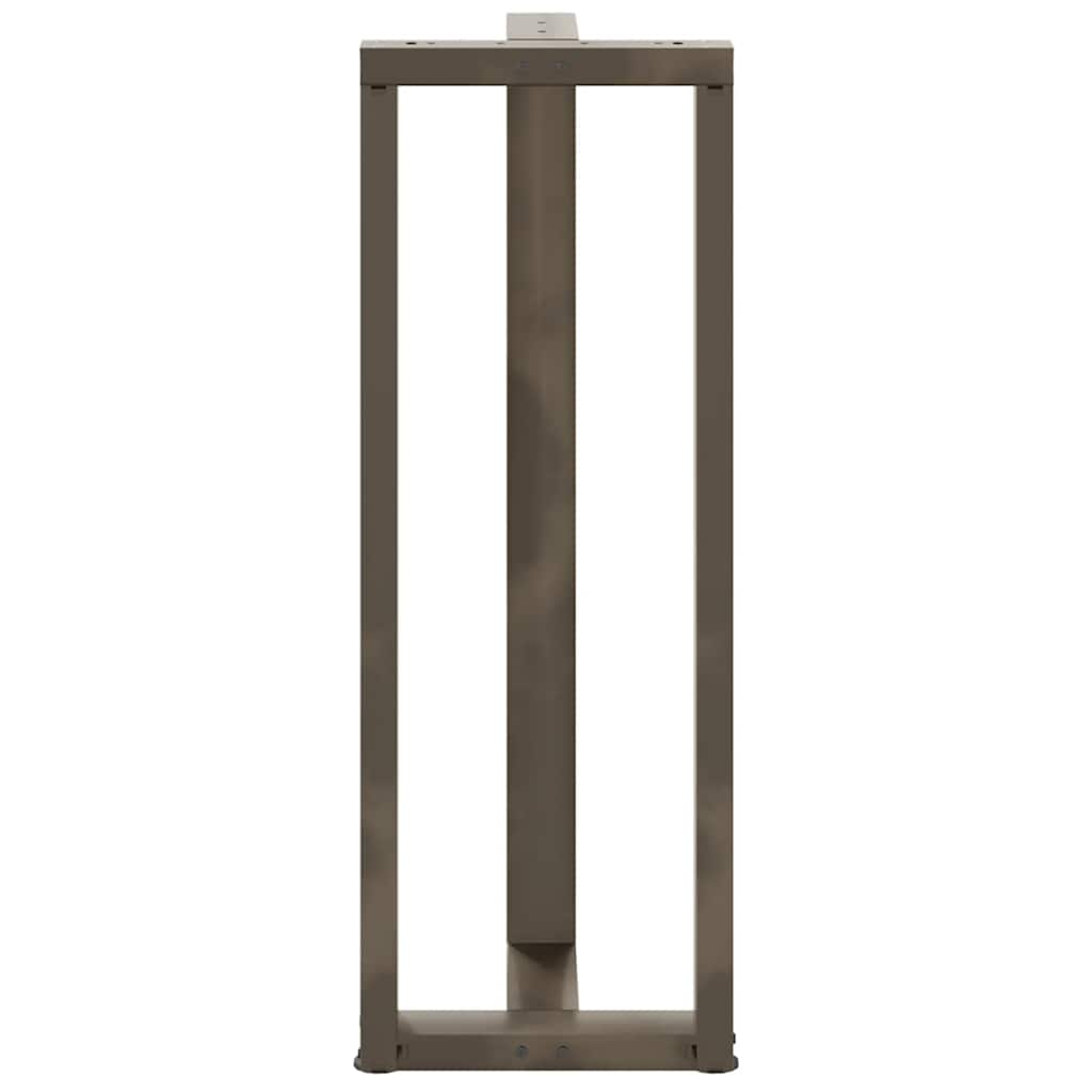 Barbordsben T-formad 2 st naturstål 40x35x(110-111) cm stål