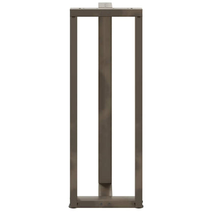 Barbordsben T-formad 2 st naturstål 40x35x(110-111) cm stål