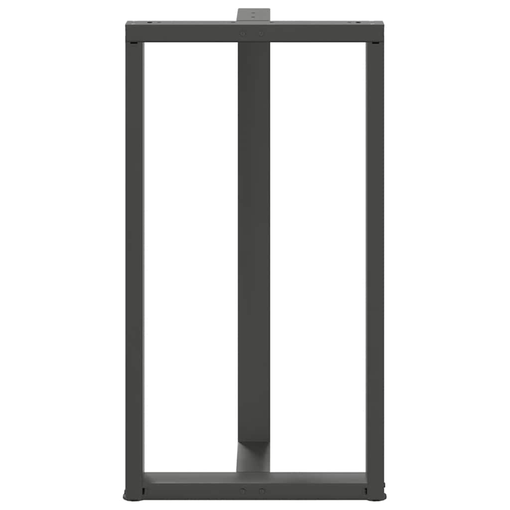 Barbordsben T-formad 2 st antracit 60x35x(110-111) cm stål