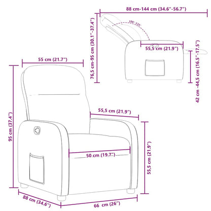 Reclinerfåtölj svart tyg