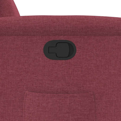 Reclinerfåtölj vinröd tyg