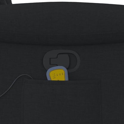 Massagefåtölj svart tyg