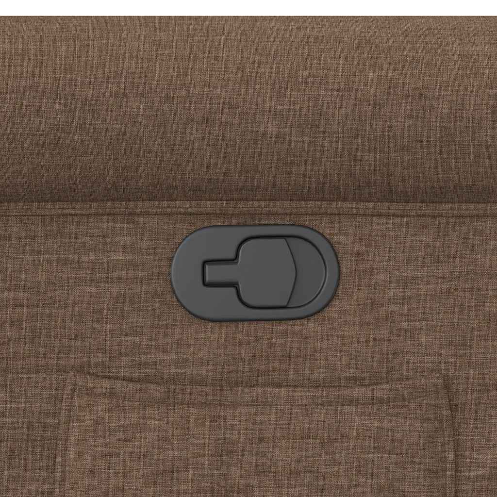 Reclinerfåtölj brun tyg