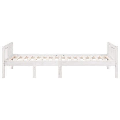 Barnsäng utan madrass vit 90x190 cm massiv furu