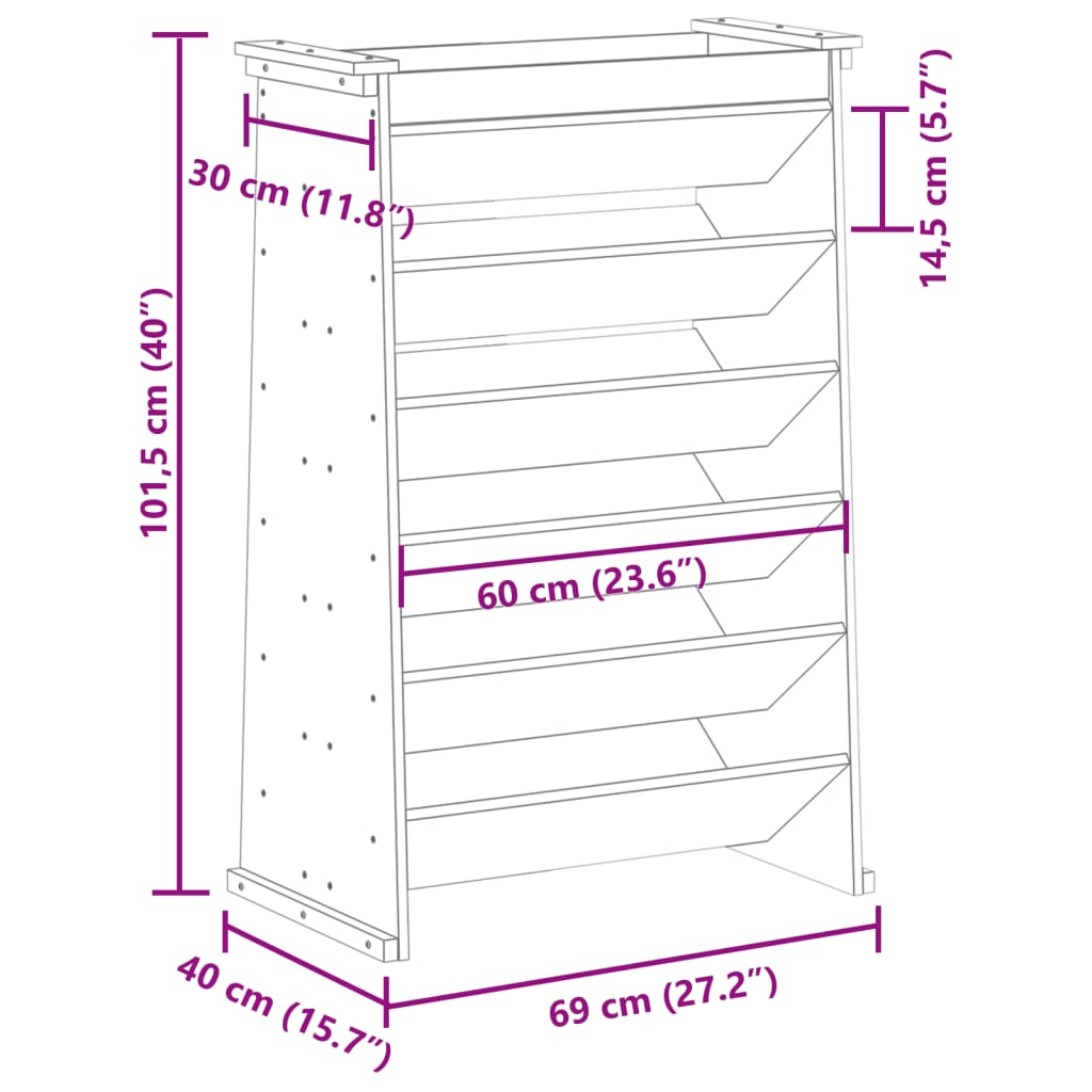 Odlingshylla för örter vit 69x40x101,5 cm massiv furu