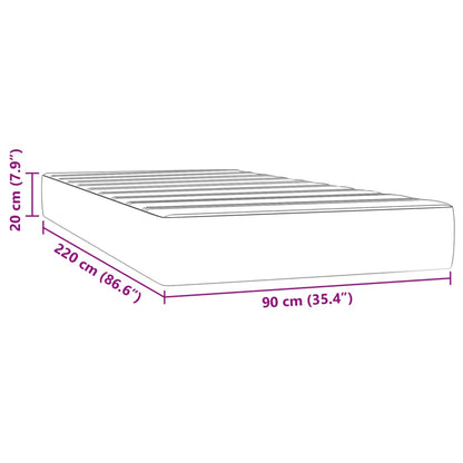 Pocketresårmadrass mörkgrön 90x220x20 cm sammet