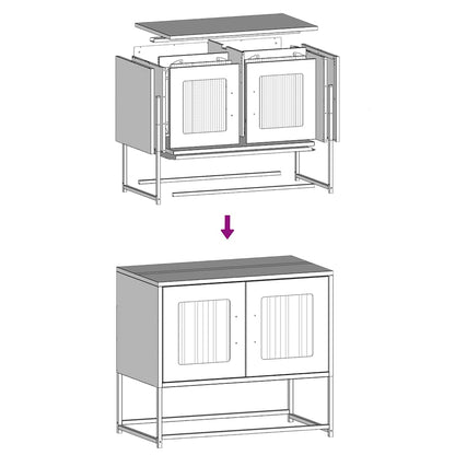 TV-bänk rosa 68x39x60,5 cm kallvalsat stål