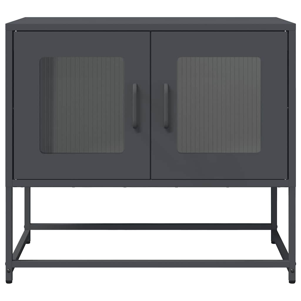 TV-bänk antracit 68x39x60,5 cm kallvalsat stål