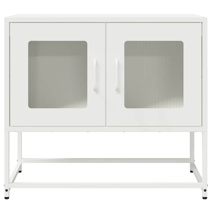 TV-bänk vit 68x39x60,5 cm kallvalsat stål