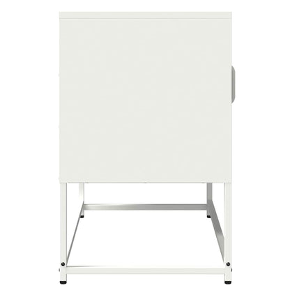 TV-bänk vit 68x39x60,5 cm kallvalsat stål