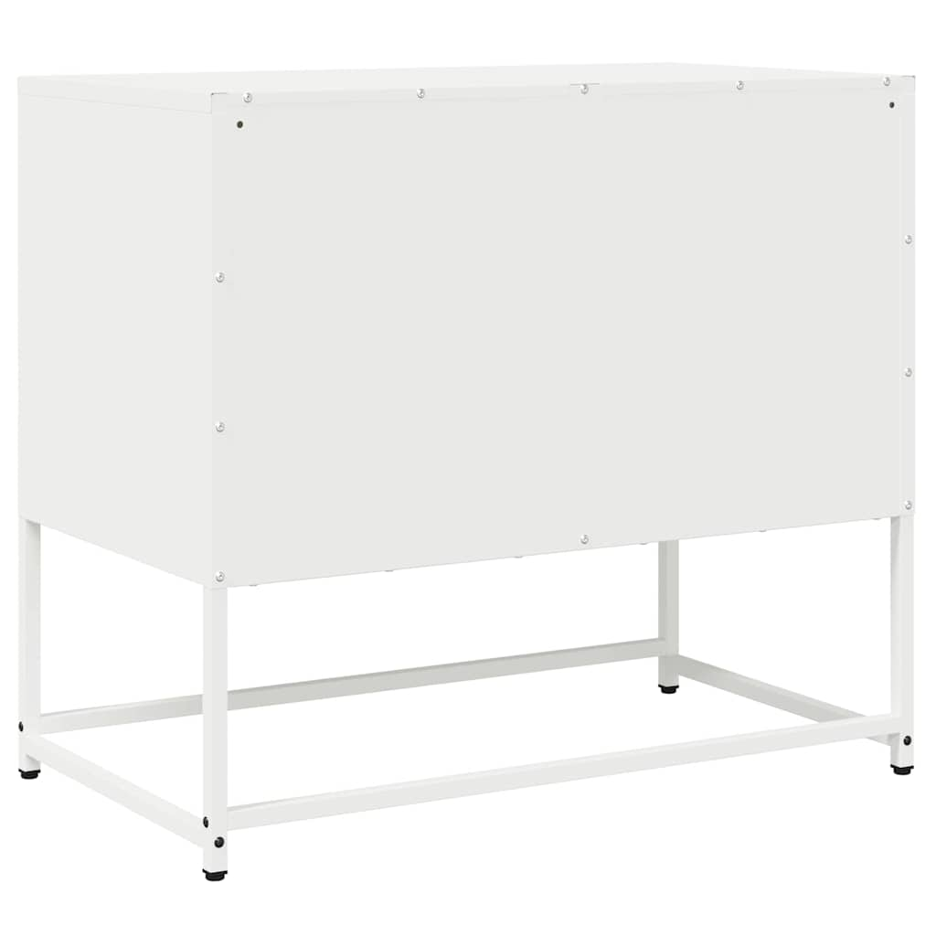 TV-bänk vit 68x39x60,5 cm kallvalsat stål