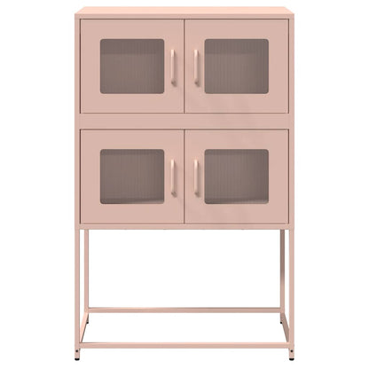 Highboard rosa 68x39x107 cm stål