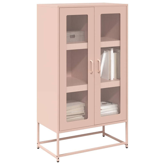 Highboard rosa 68x39x123 cm stål