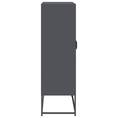 Highboard antracit 68x39x123 cm stål