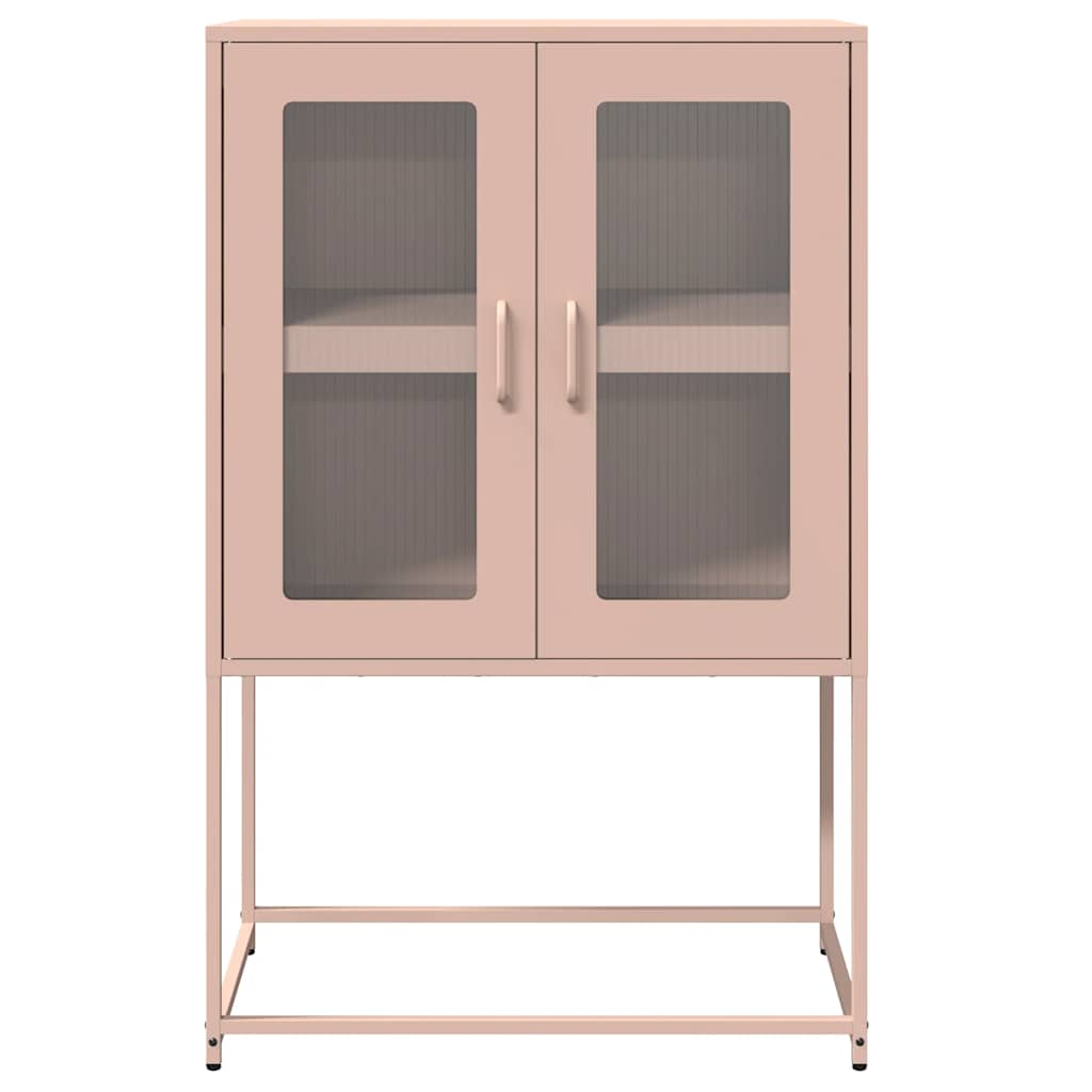 Highboard rosa 68x39x107 cm stål