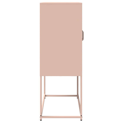 Highboard rosa 68x39x107 cm stål