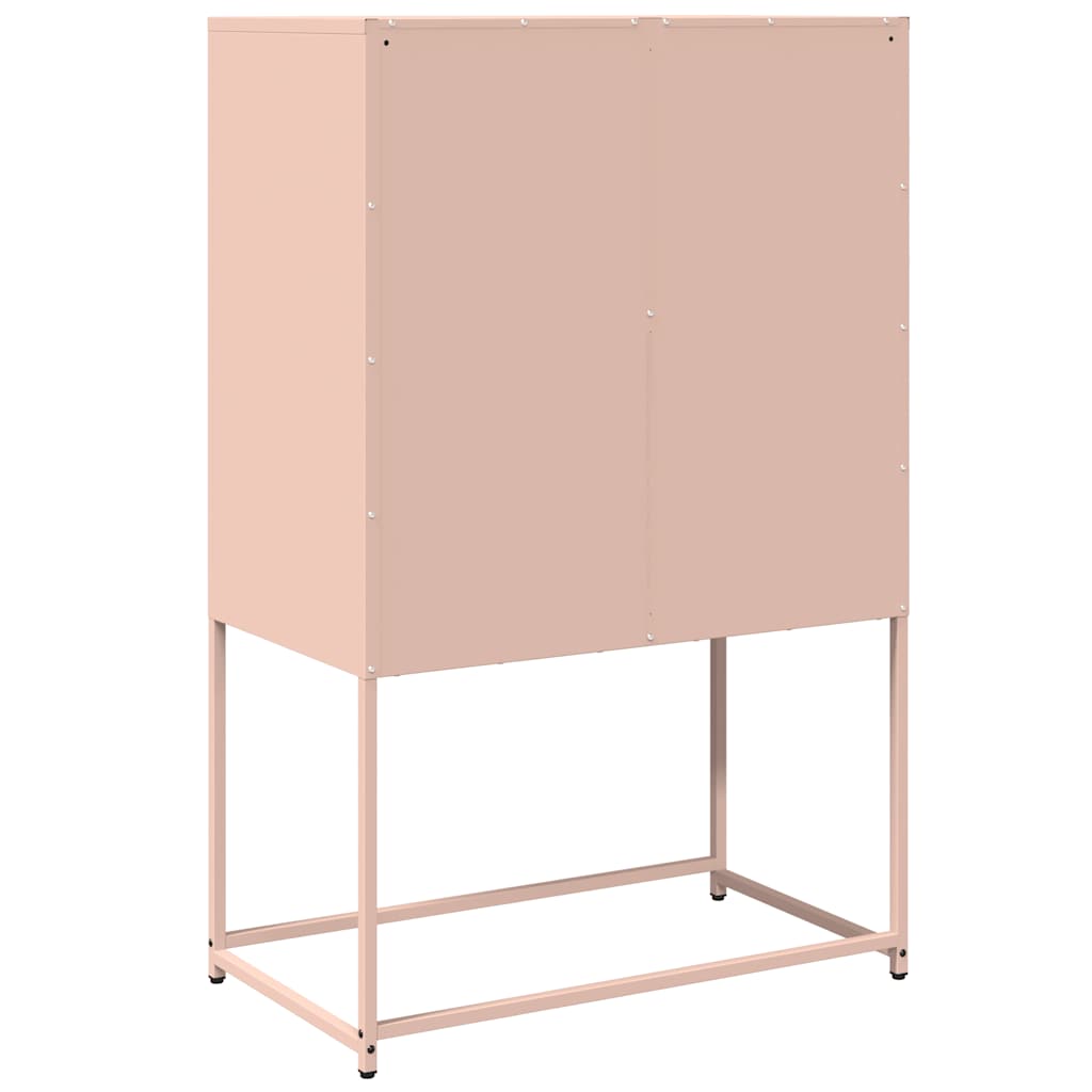 Highboard rosa 68x39x107 cm stål