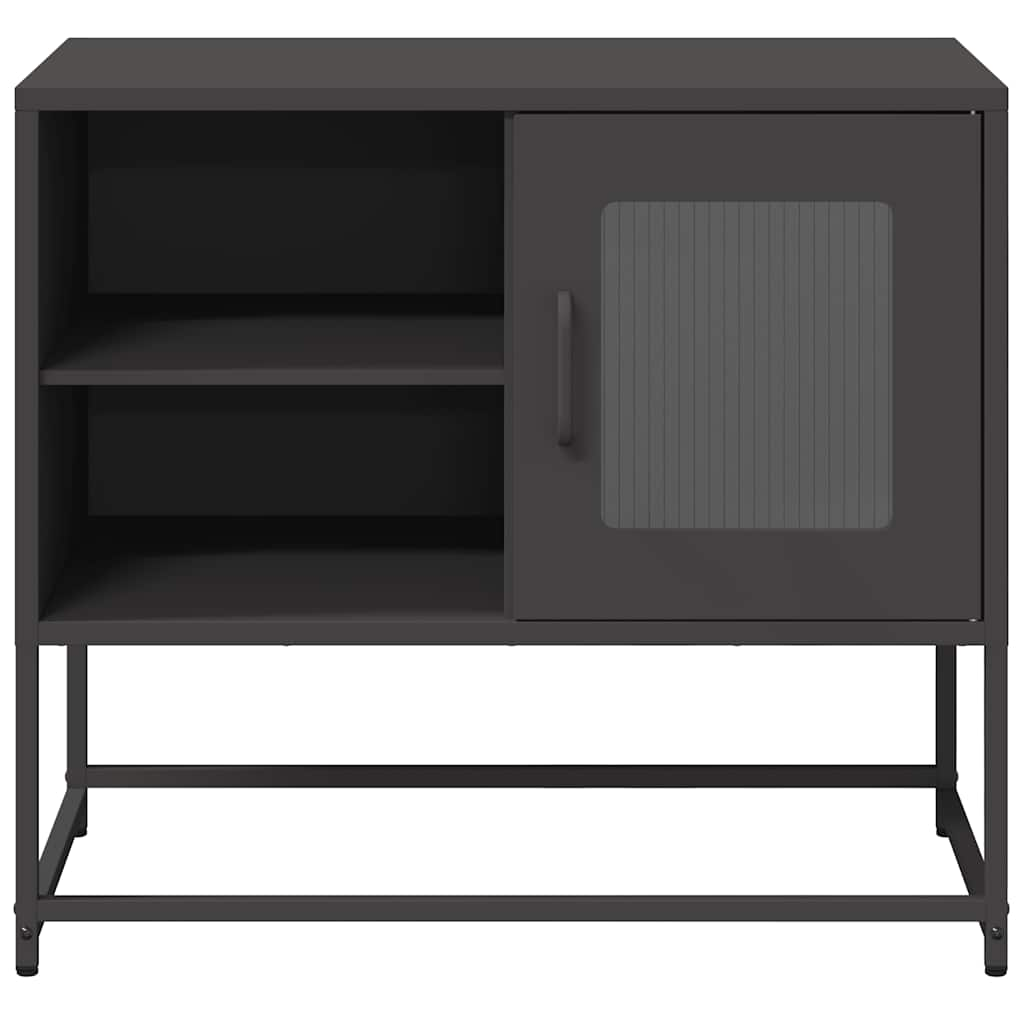 TV-skåp svart 68x39x60,5 cm stål