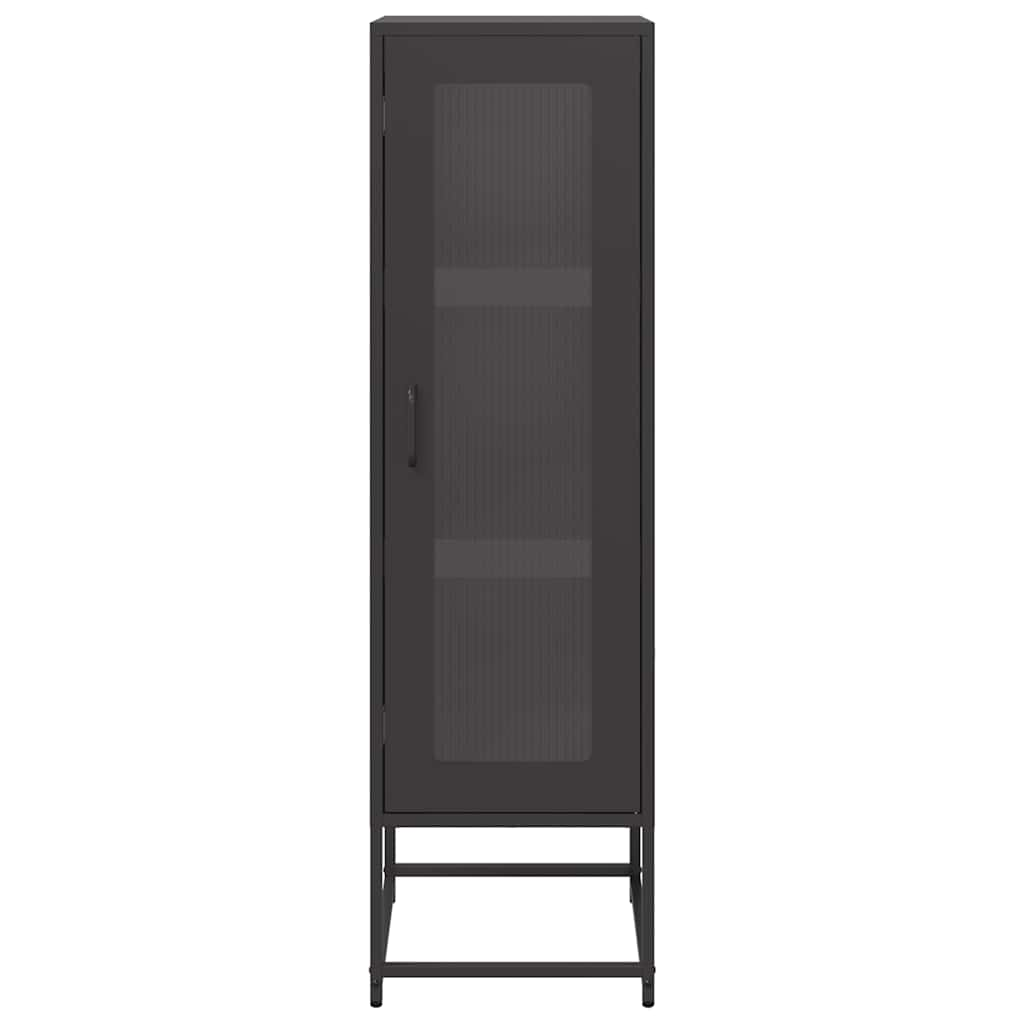 Highboard svart 36x39x123 cm kallvalsat stål