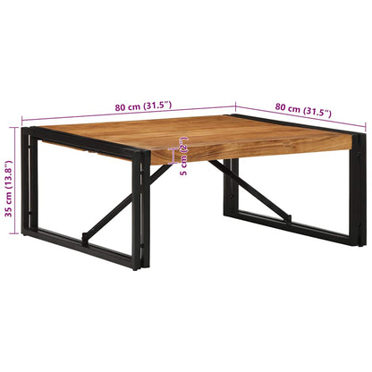 Soffbord 80x80x35 cm massivt trä akacia