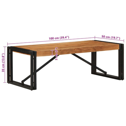 Soffbord 100x50x35 cm massivt trä akacia