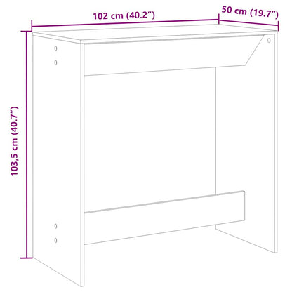 Barbord gammalt trä 102x50x103,5 cm konstruerat trä