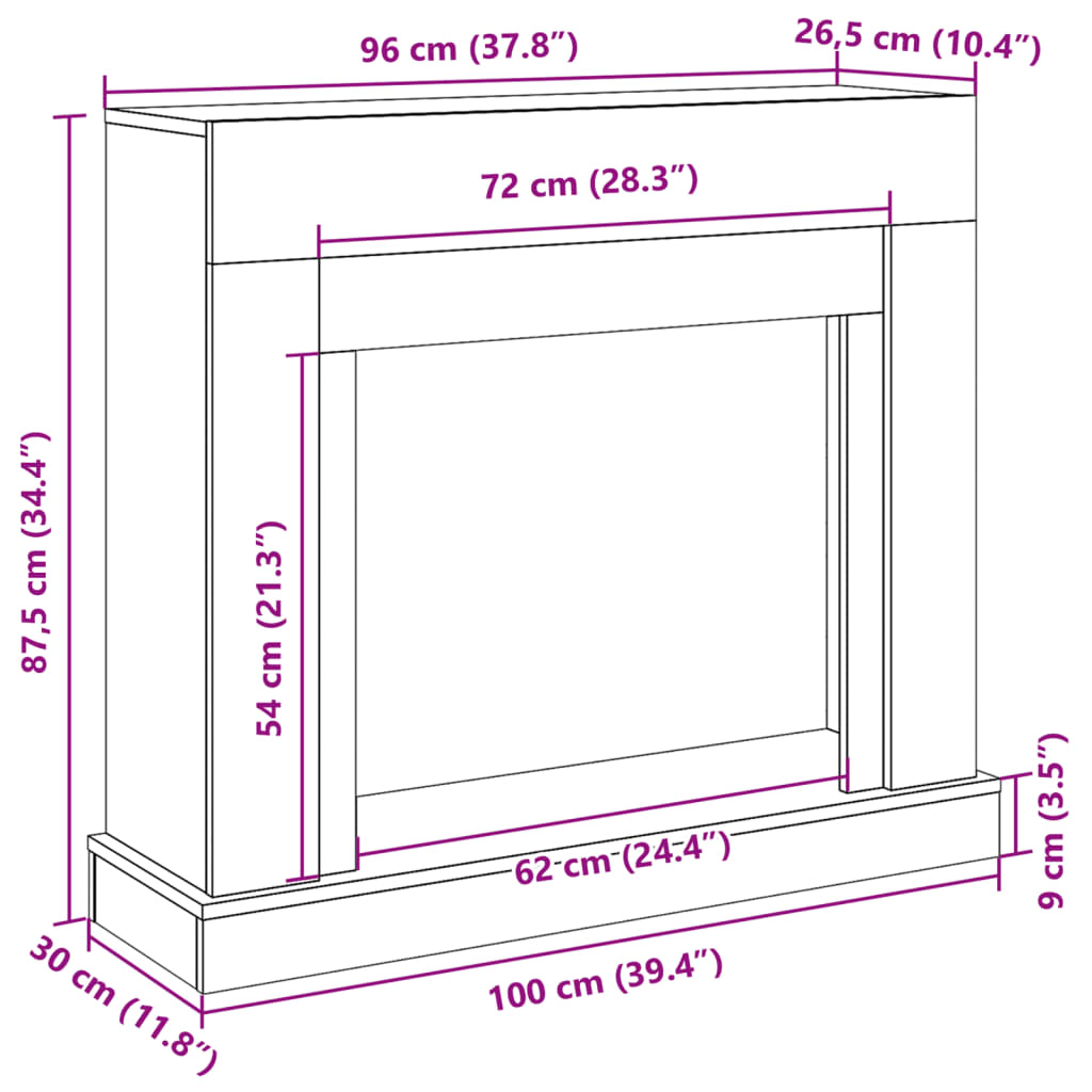 Spiselkrans 100x30x87,5 cm konstruerat trä