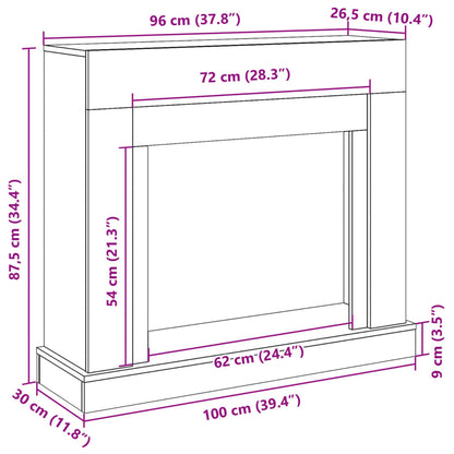 Spiselkrans betonggrå 100x30x87,5 cm konstruerat trä