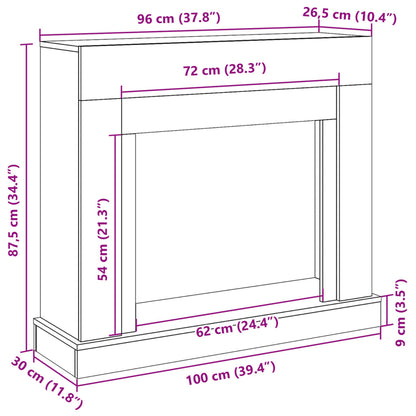 Spiselkrans åldrat trä 100x30x87,5 cm konstruerat trä