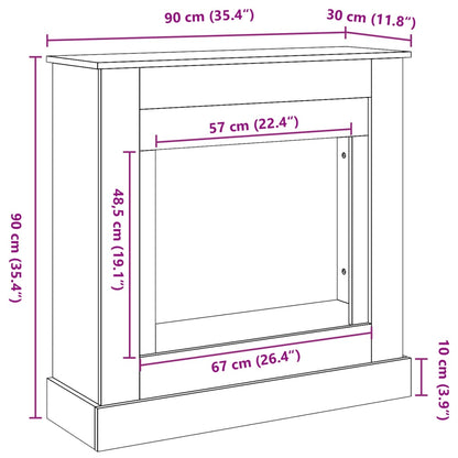 Spiselkrans vit 90x30x90 cm konstruerat trä