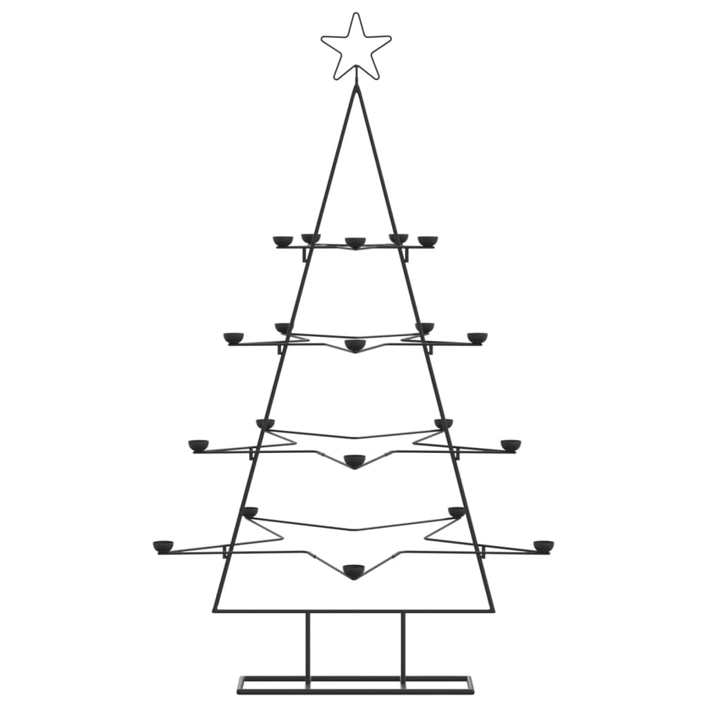 Julgran i metall svart 140 cm