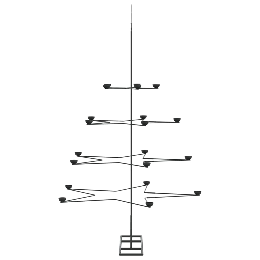 Julgran i metall svart 140 cm