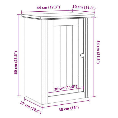 Väggmonterat badrumsskåp BODO vit 44x30x60 cm