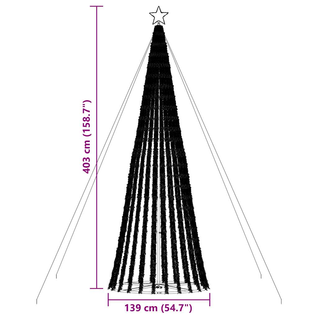 LED julgran 1028 LED varmvit 403 cm