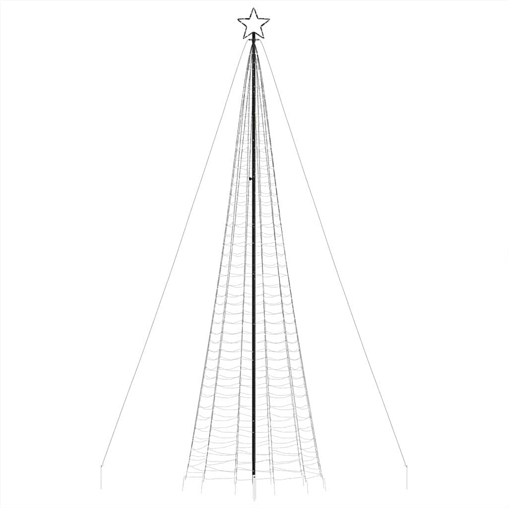 LED julgran med spikar 1534 LED varmvit 500 cm