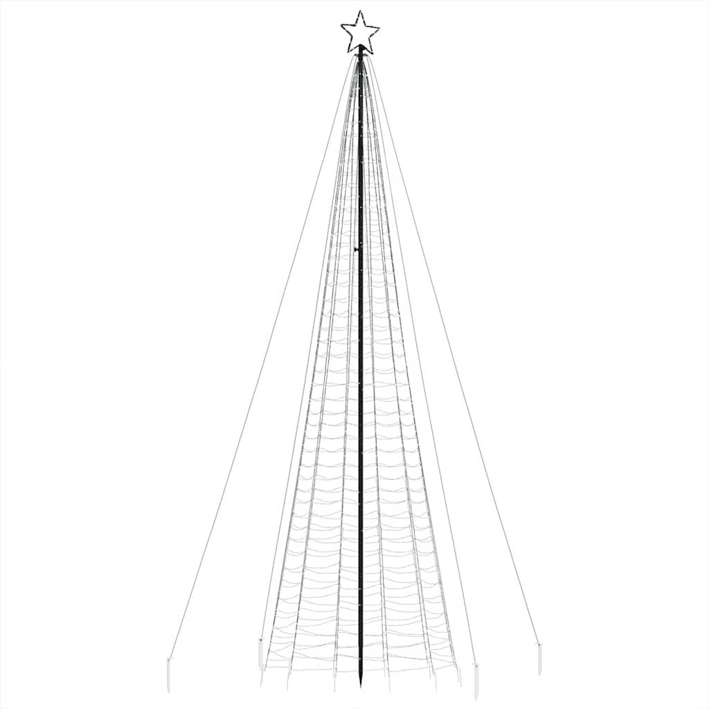 LED julgran med spikar 1534 LED blå 500 cm