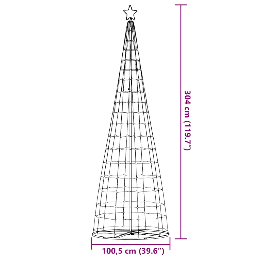 LED julgran 550 LEDs blå 304 cm