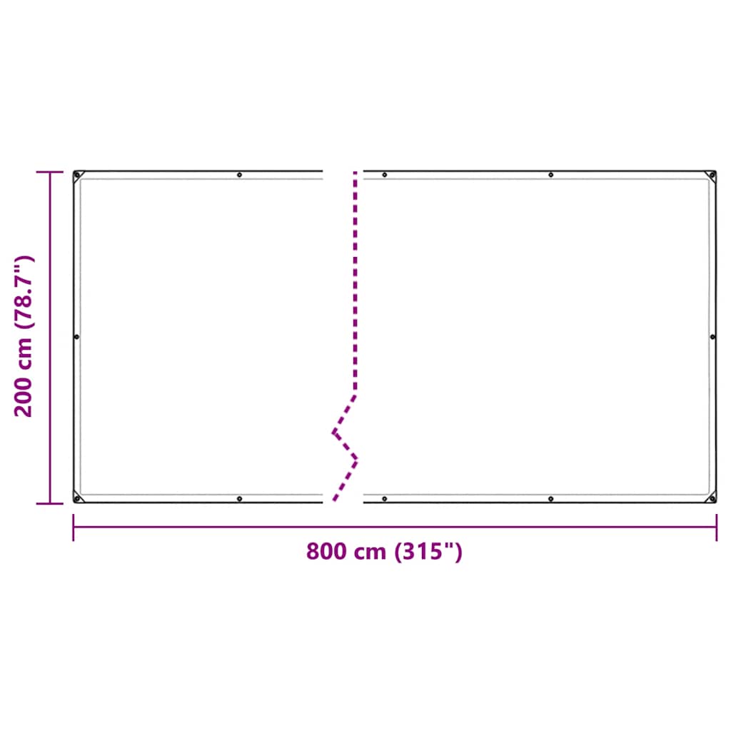 Växtskydd med öljetter 2x8 m PVC